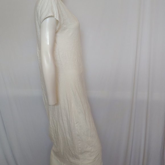 Yellow brand t-shirt dress with slit and tie for beach and tropical wear - Picture 3 of 9